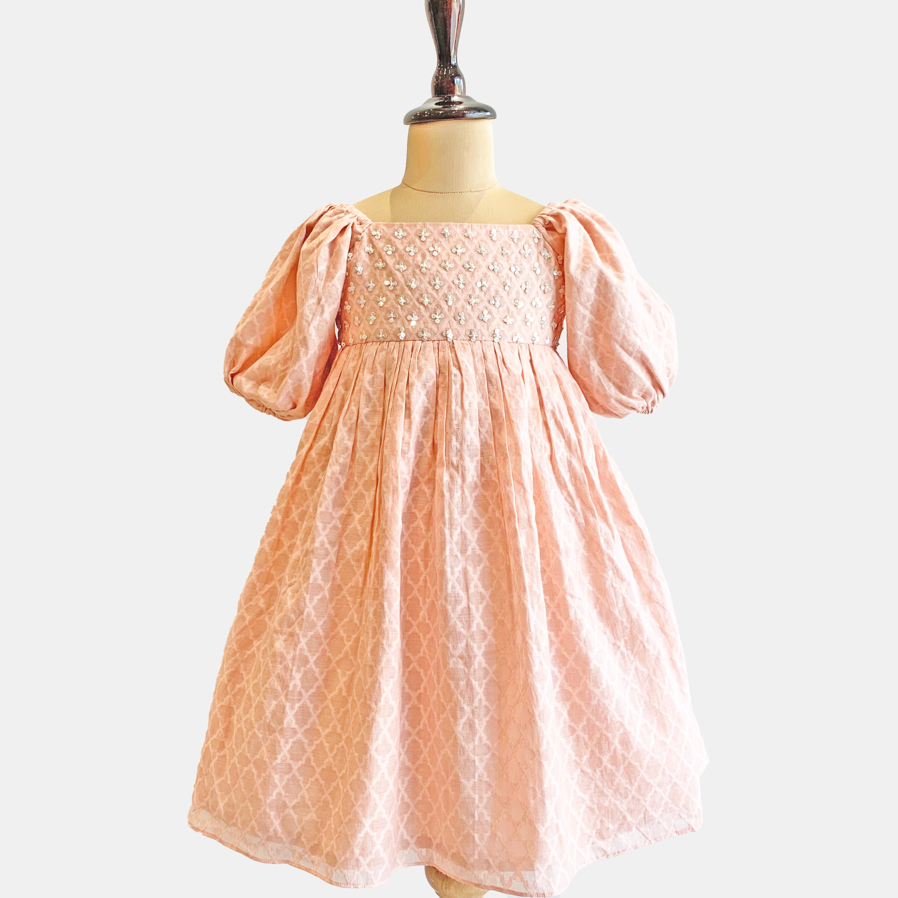 Girls Peach Gown