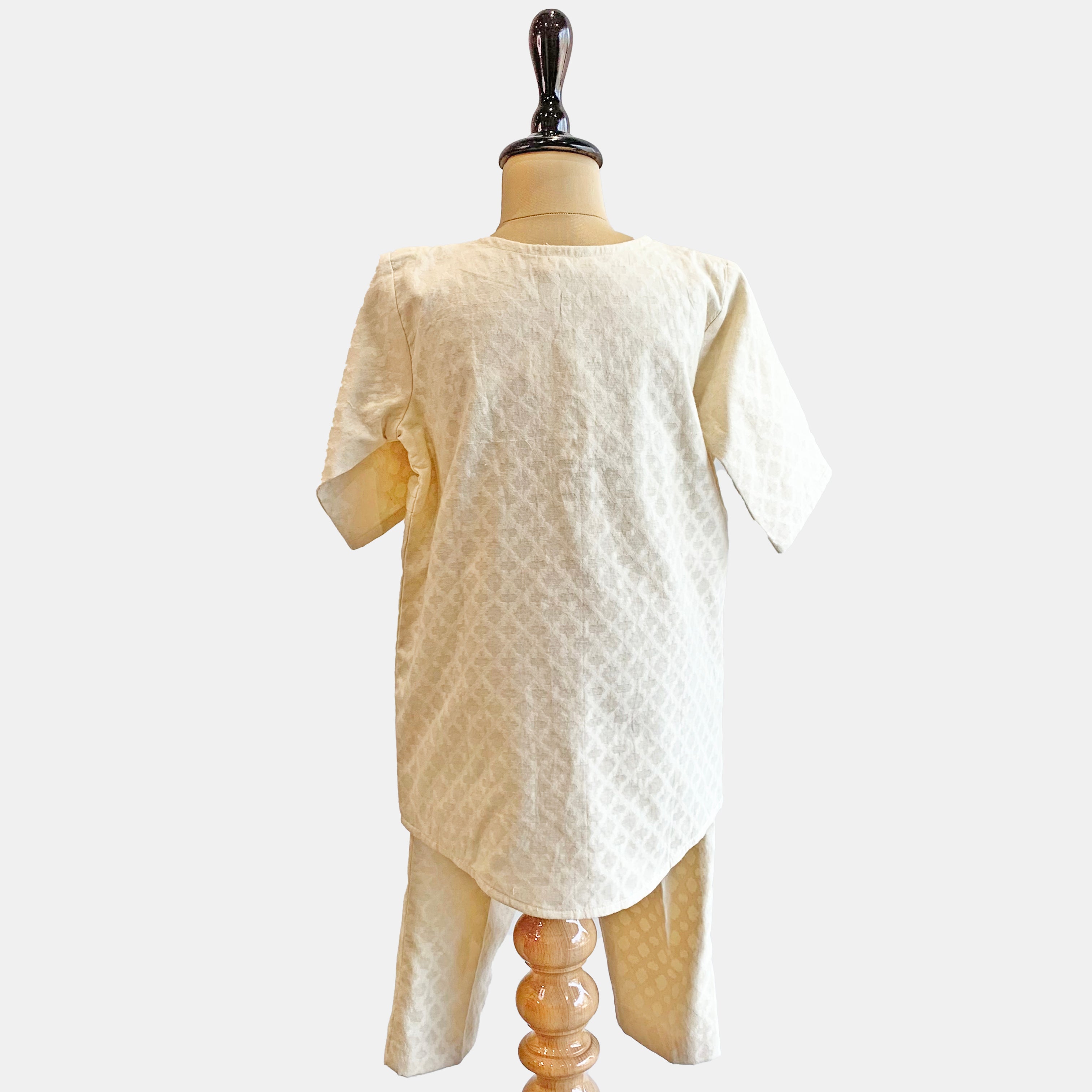 Unisex Beige Kurta Set