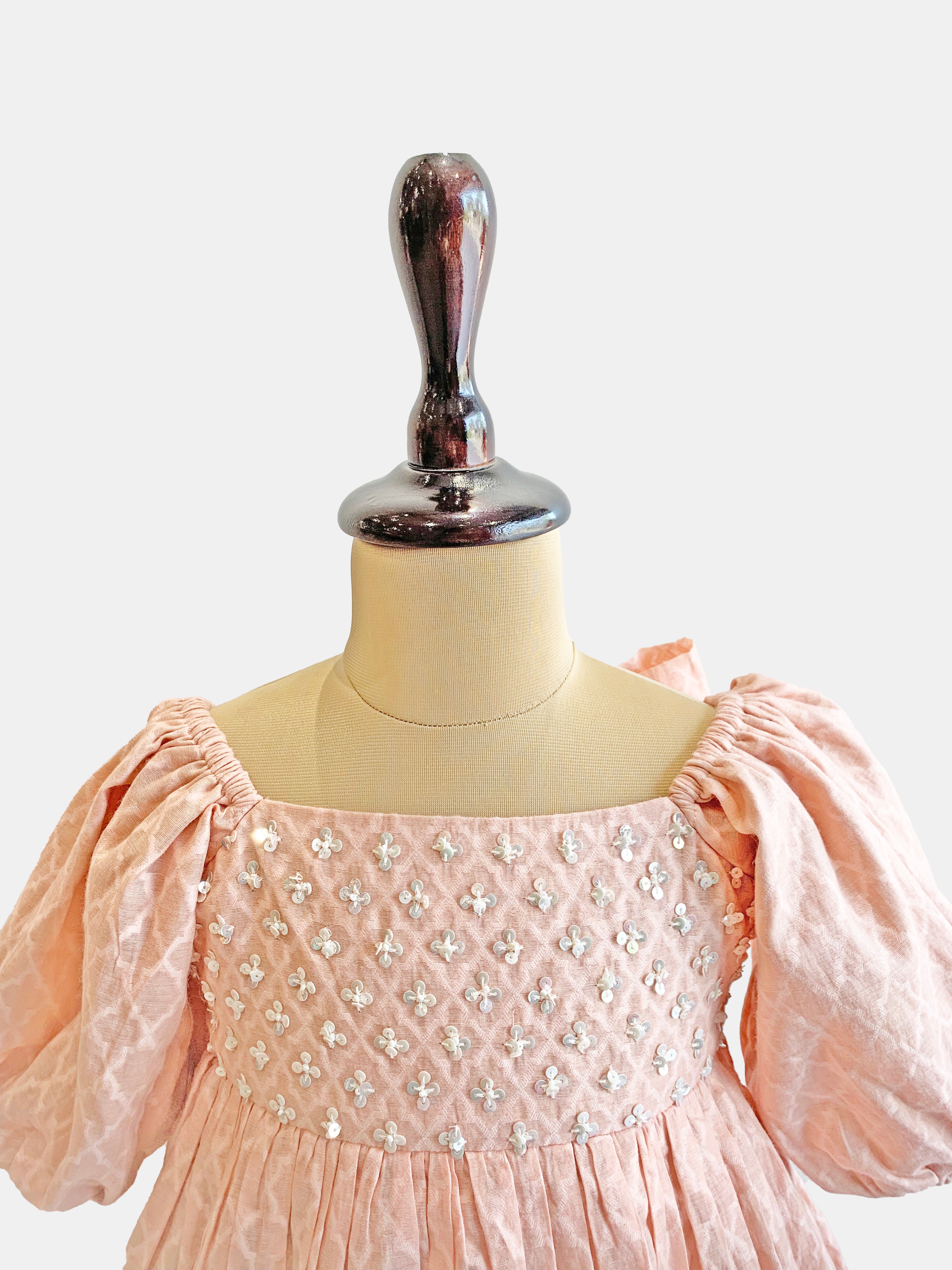 Girls Peach Gown
