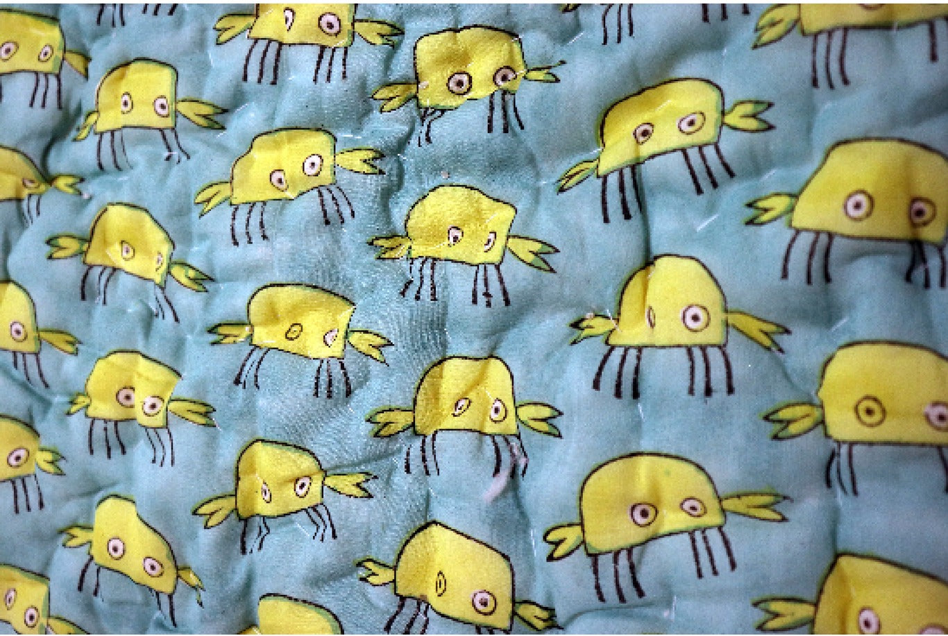 Yodeling Yellow  Crab Baby Quilt