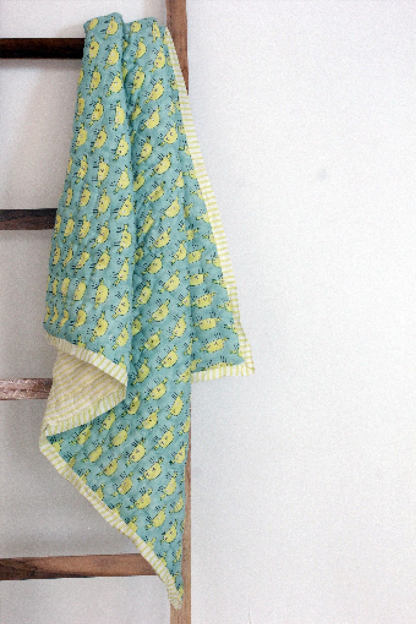 Yodeling Yellow  Crab Baby Quilt
