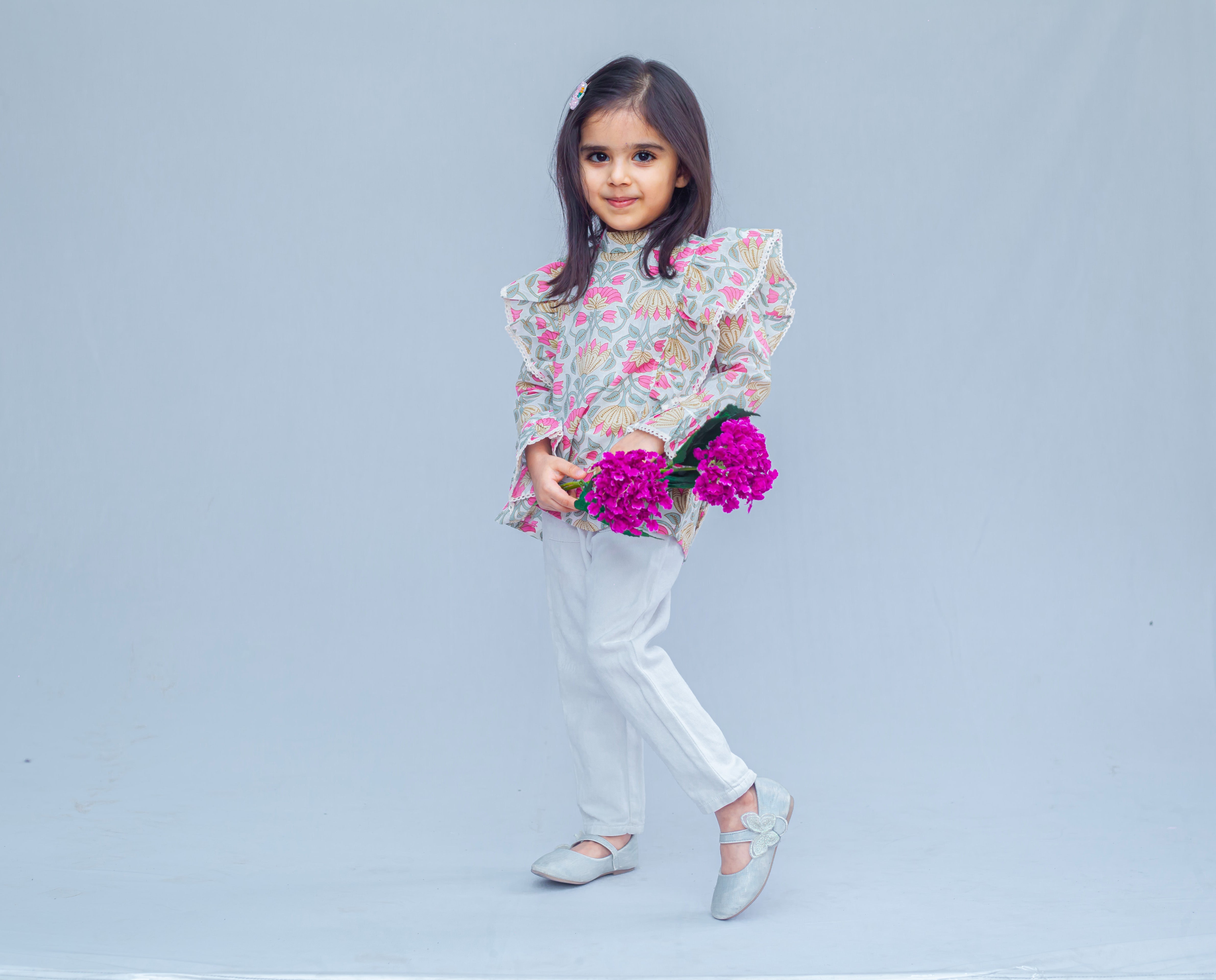Floral Frill Top for girls
