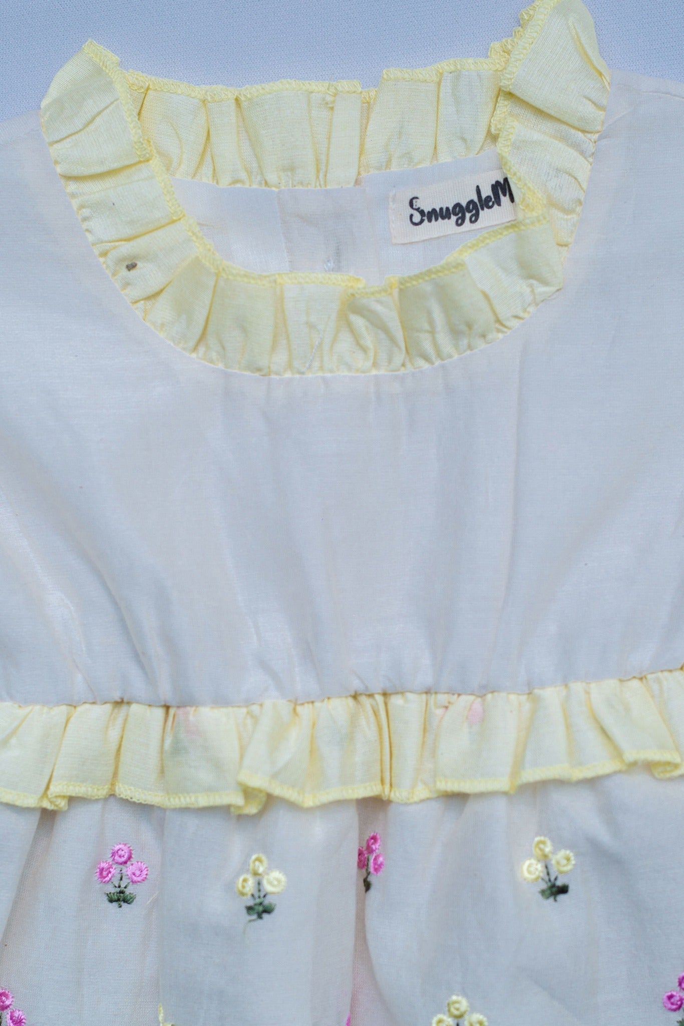 SnuggleMe Girls Full Sleeves Embroidery Party  Dress
