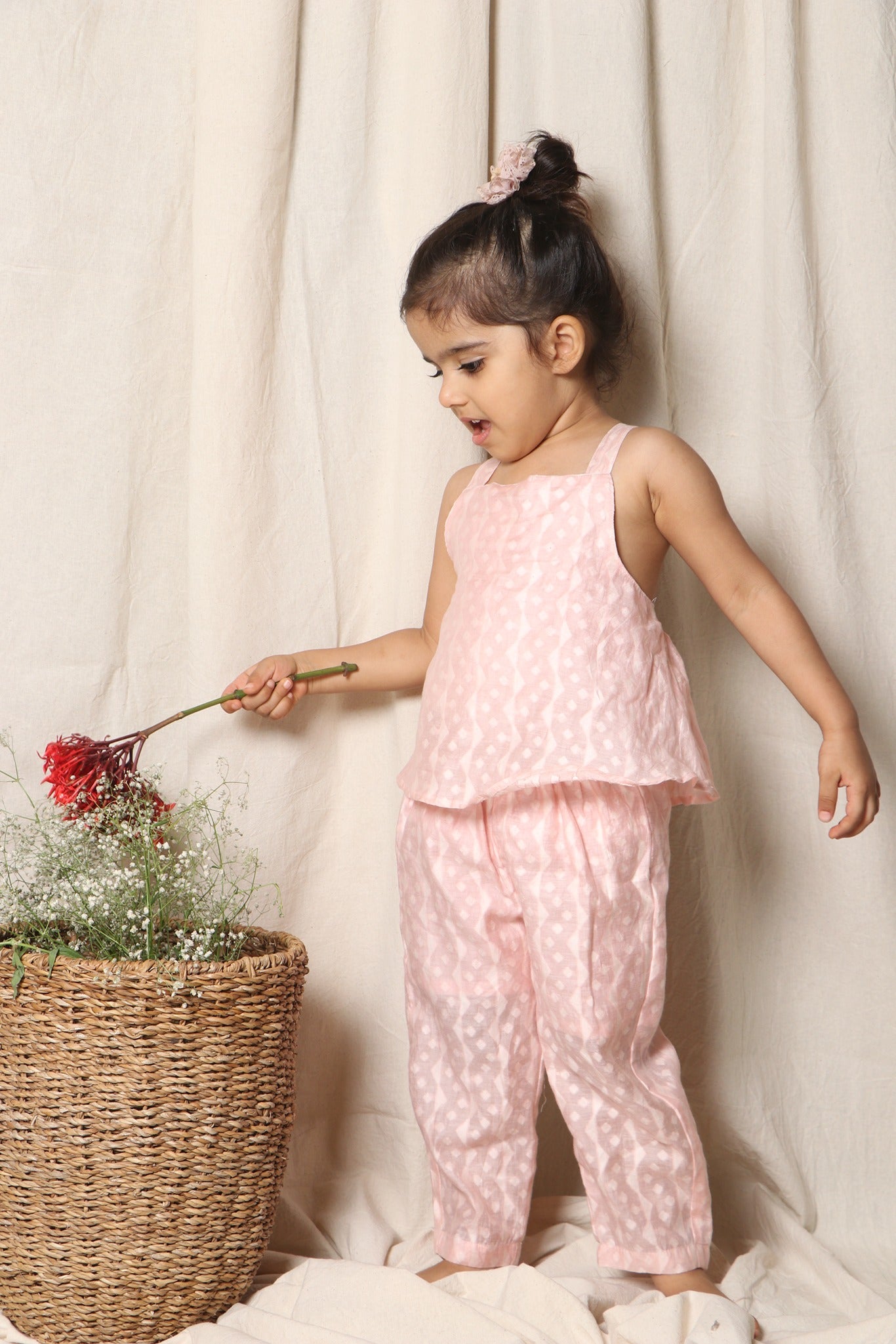 Blushy Graphical Weave Jumpsuit