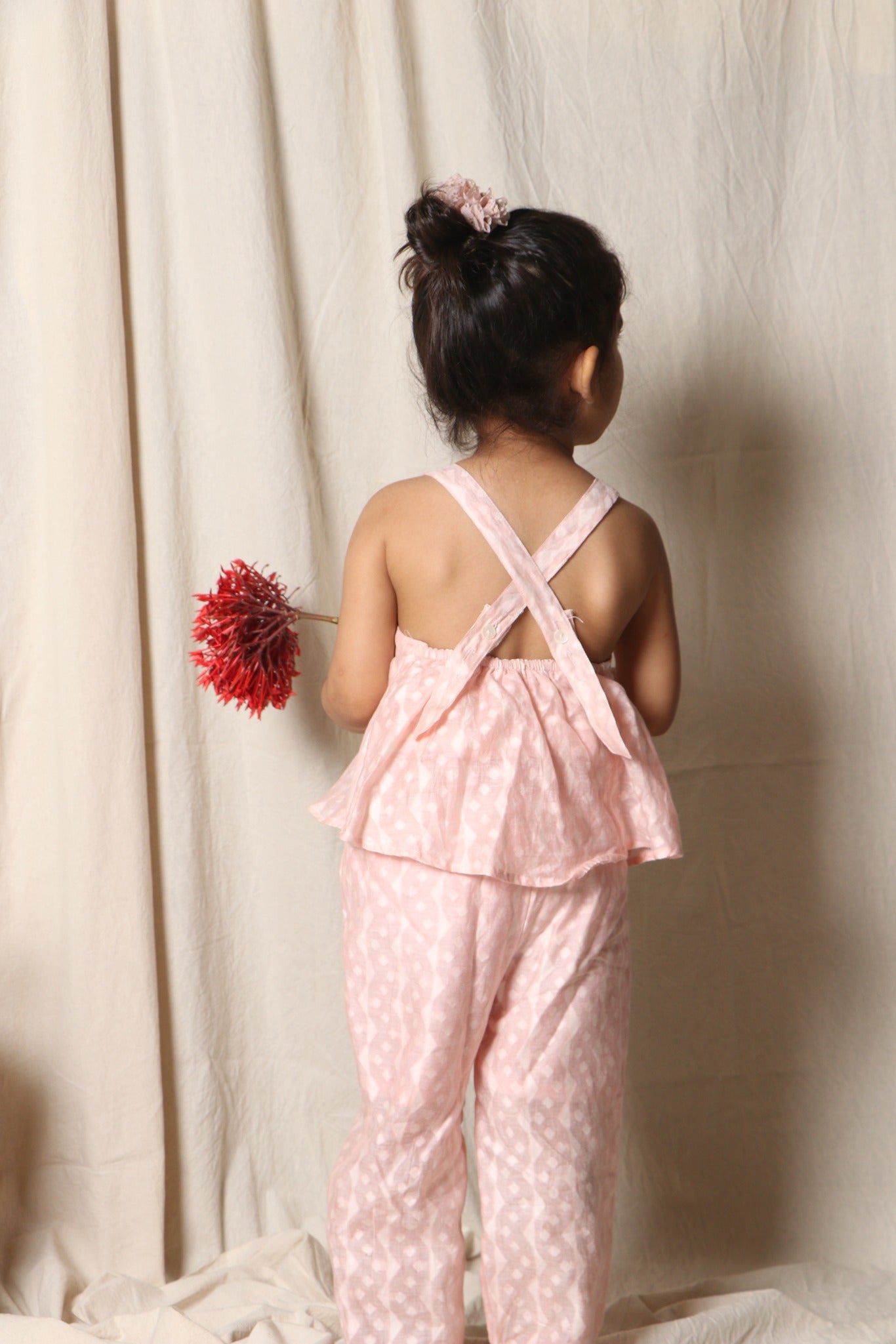 Blushy Graphical Weave Jumpsuit