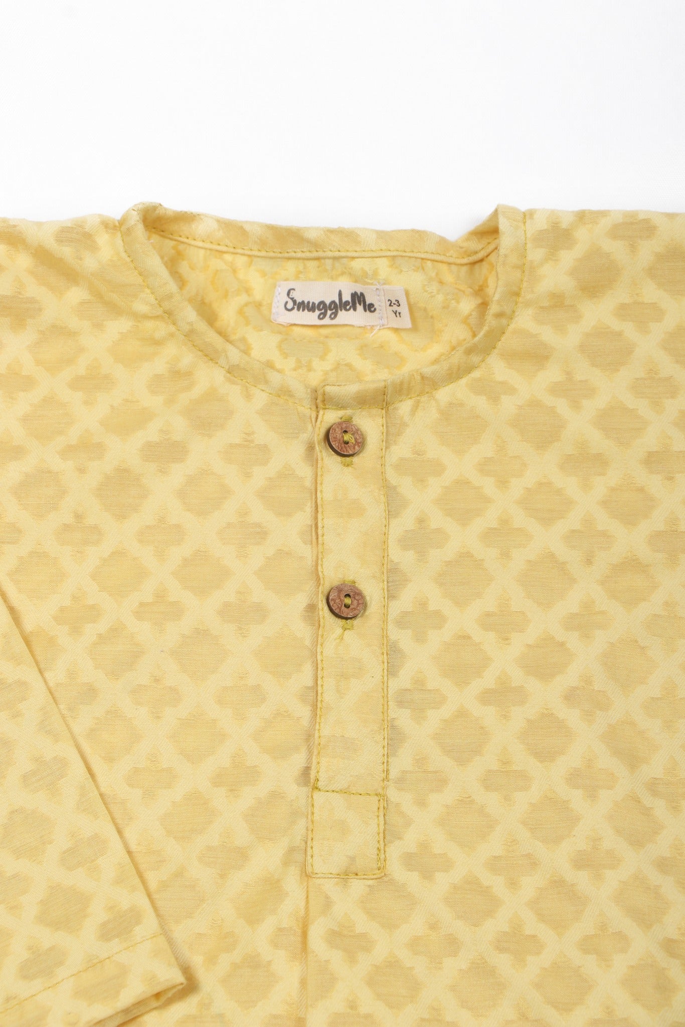 Lemon Colored Expressive Kurta with Pants