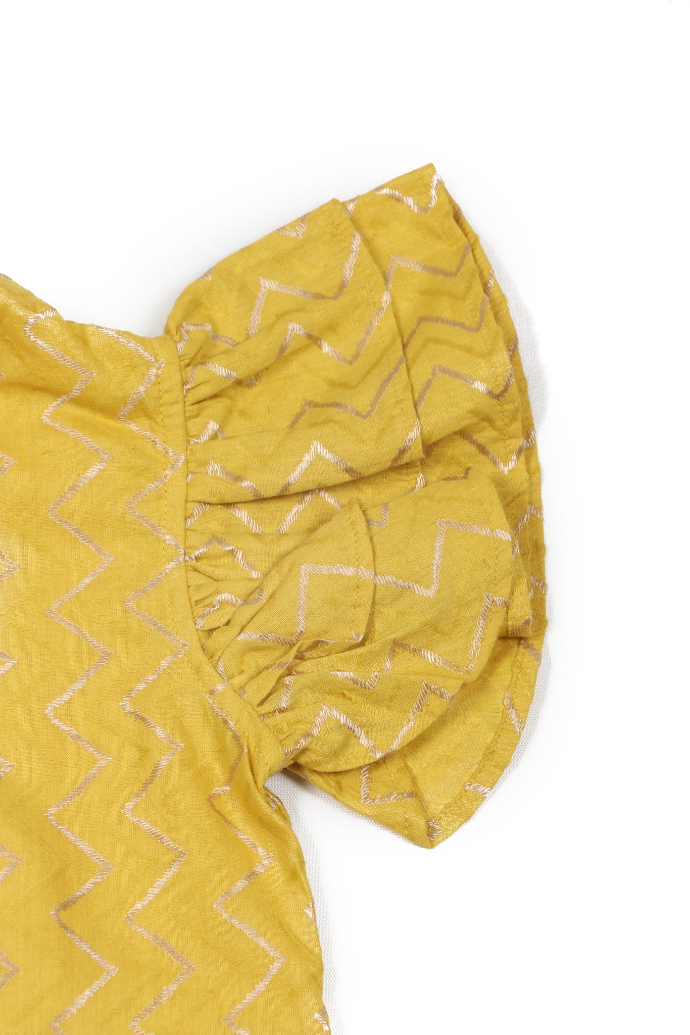 Marigold Playsuit with wavy weave