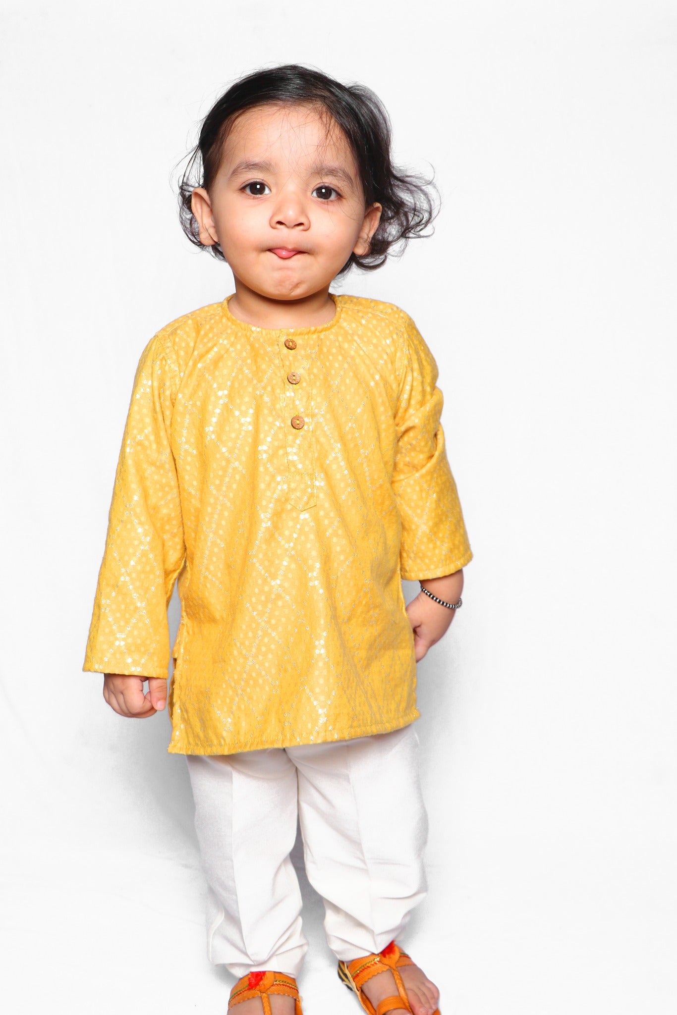 Saffron Festive Kurta with Pants