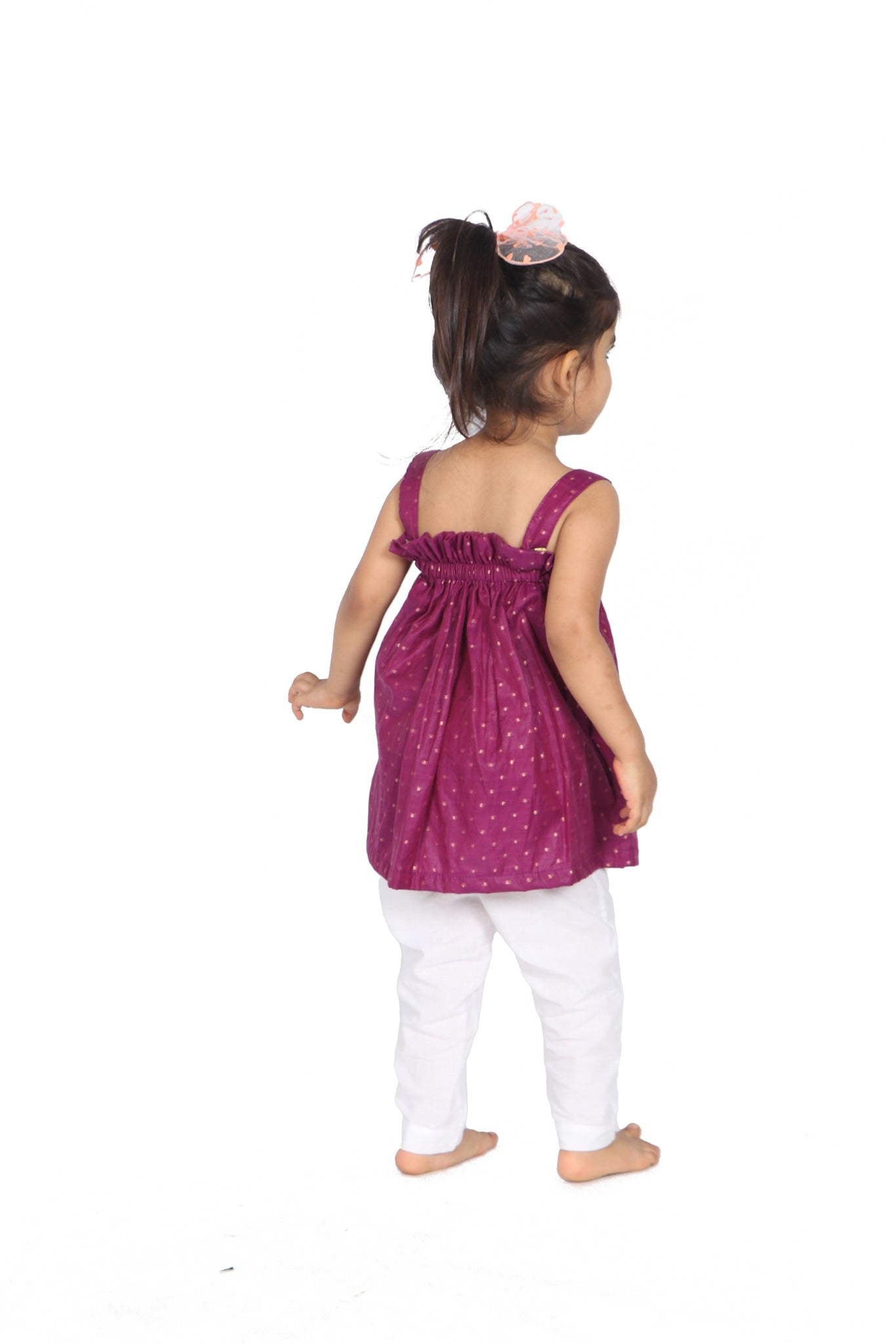 Plum Frilled Neck Top