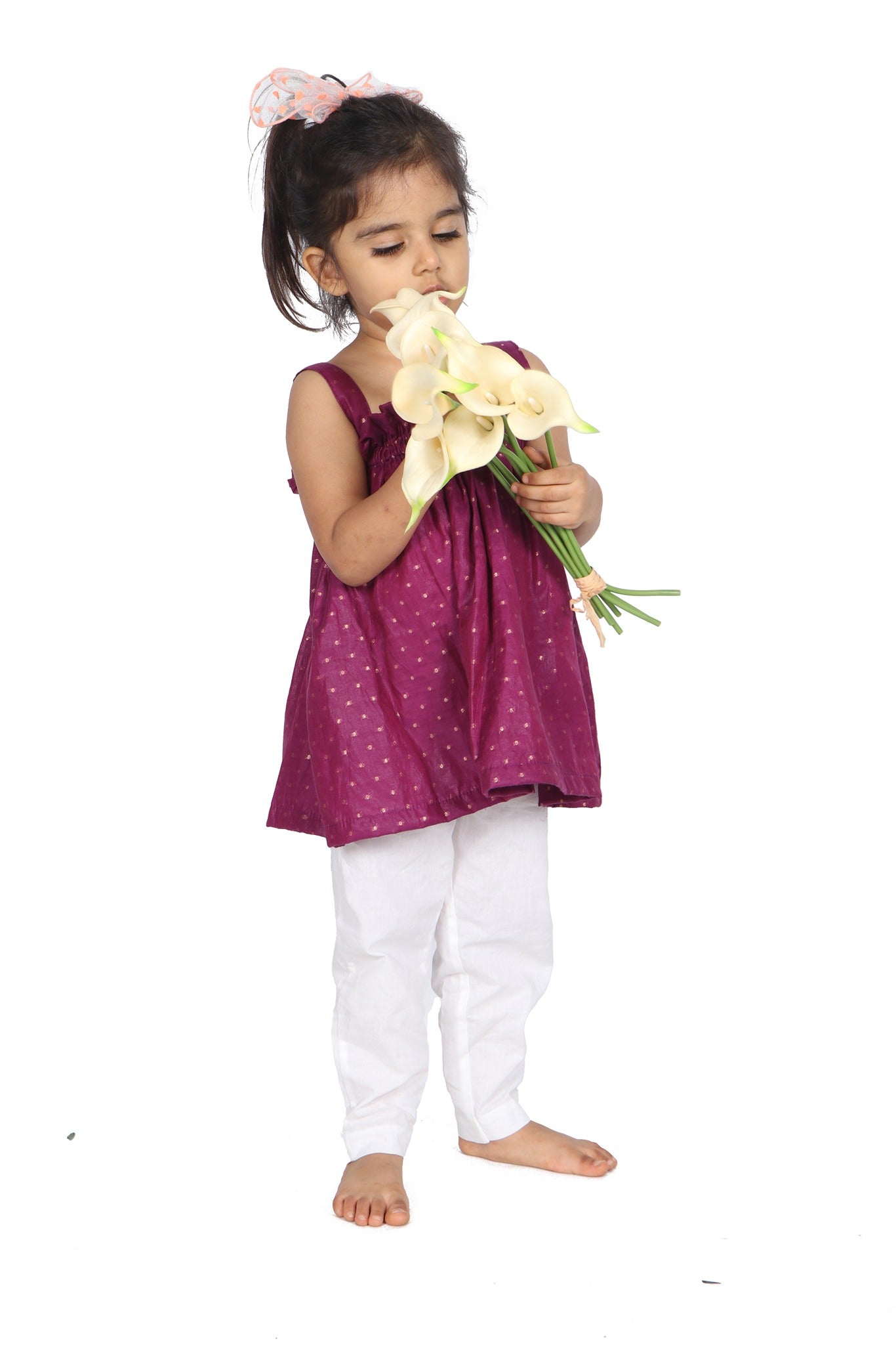 Plum Frilled Neck Top