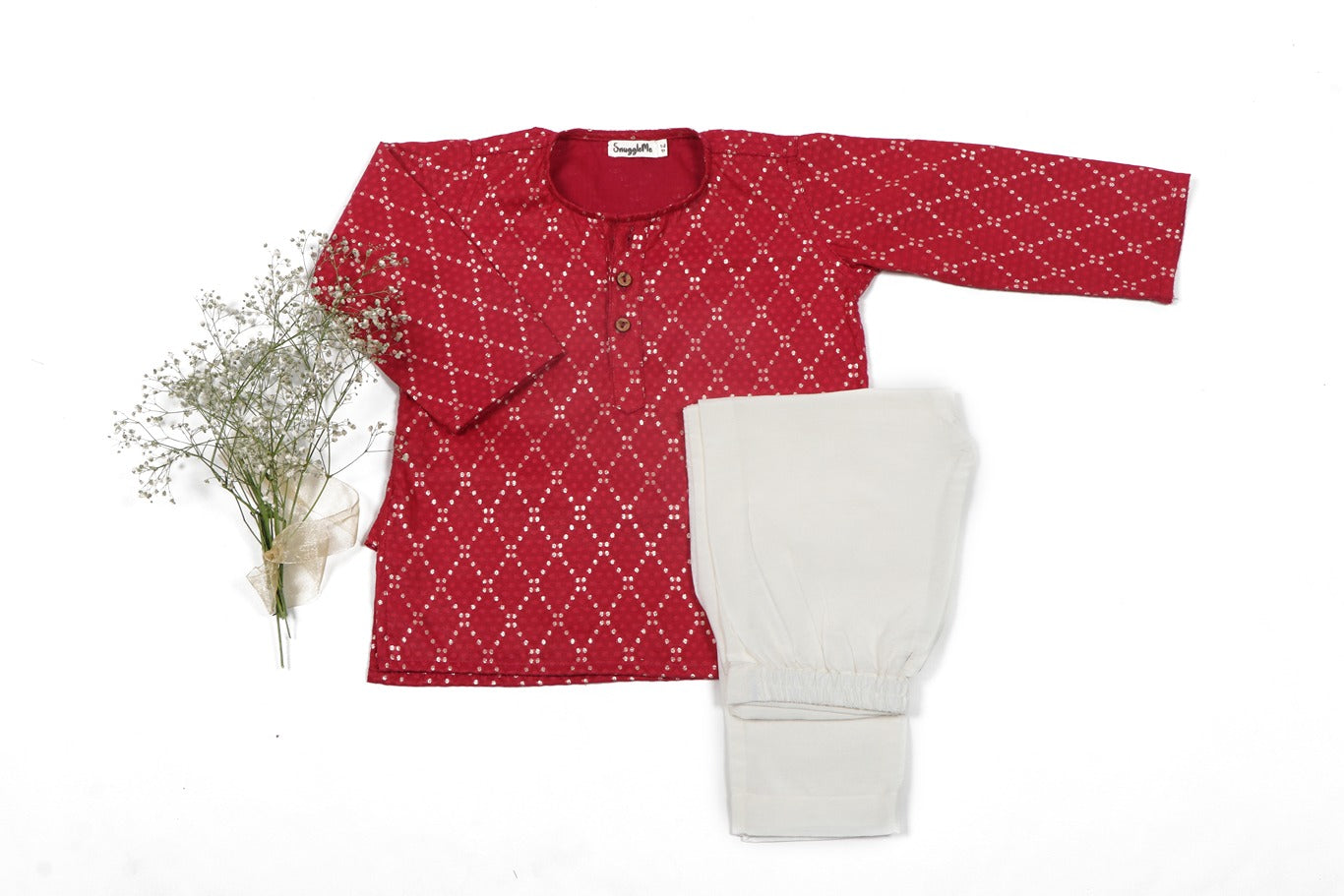 Scarlet Intricate Kurta with Trouser