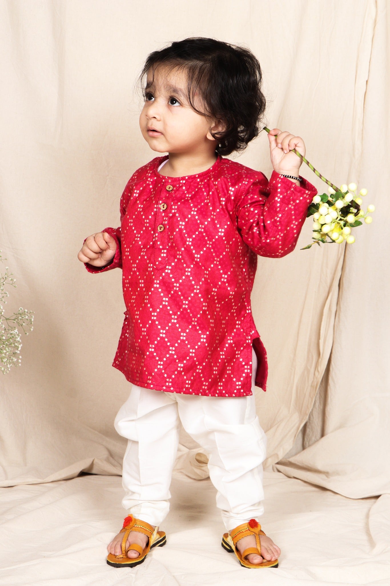 Scarlet Intricate Kurta with Trouser