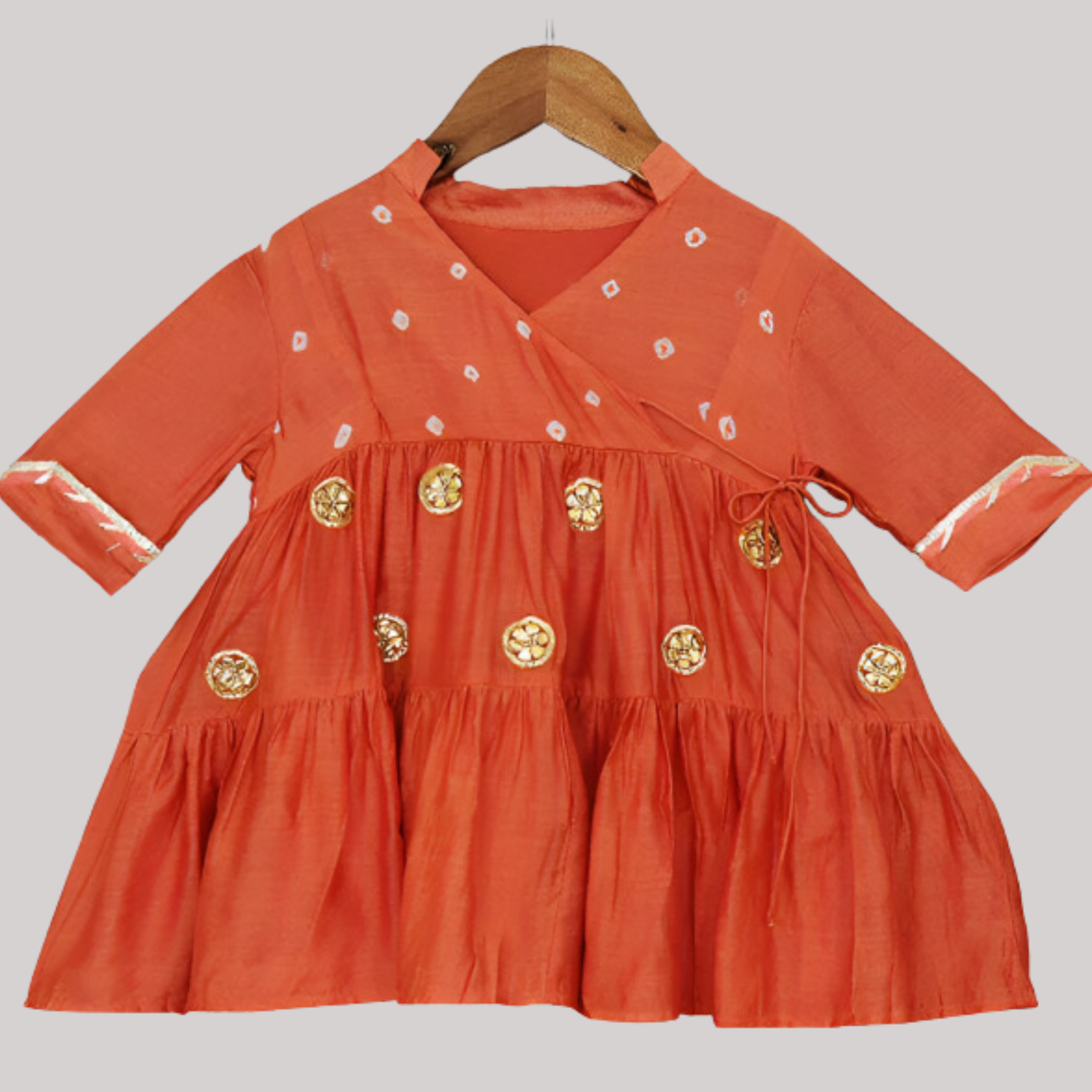 Coral Floral Twirl Around Dress