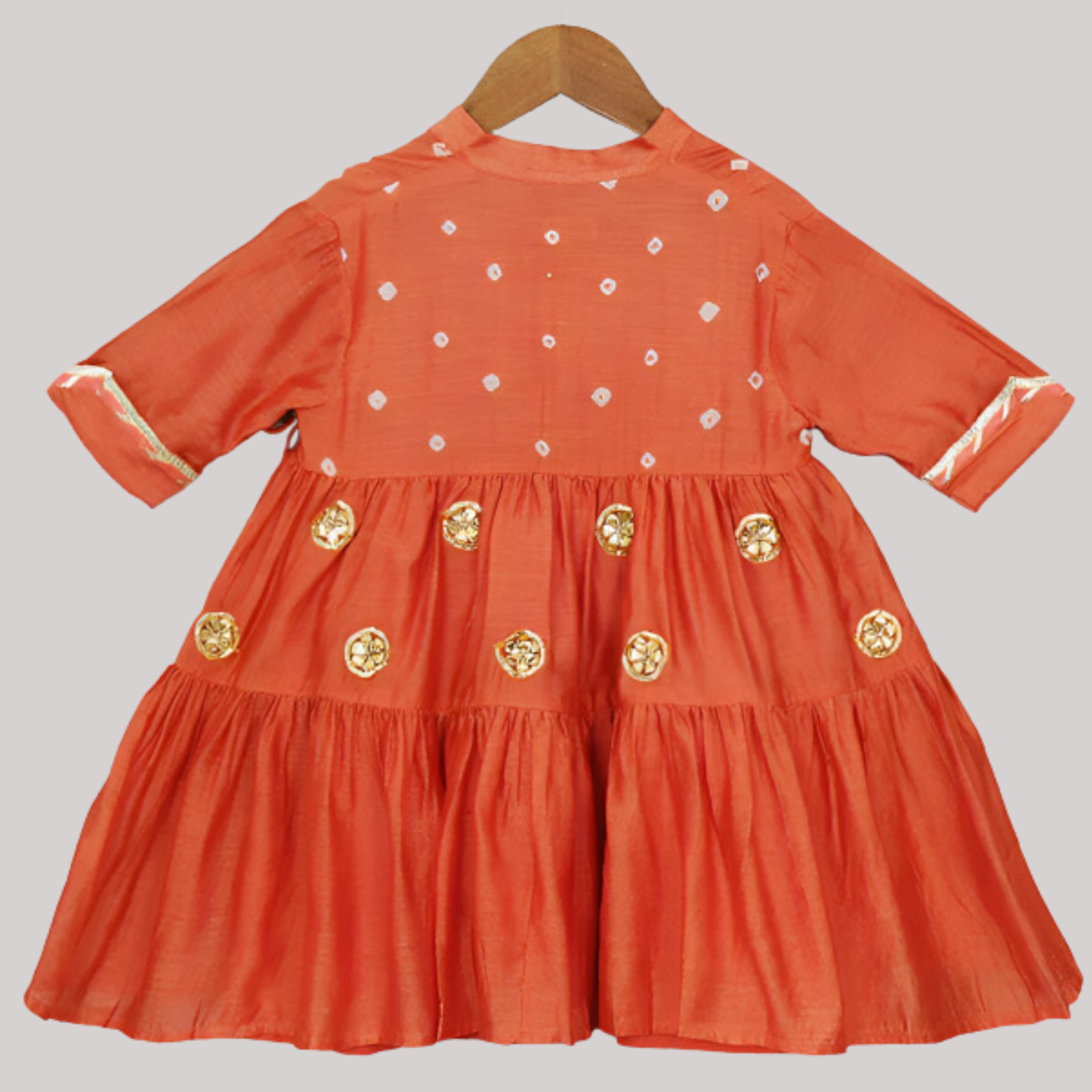 Coral Floral Twirl Around Dress