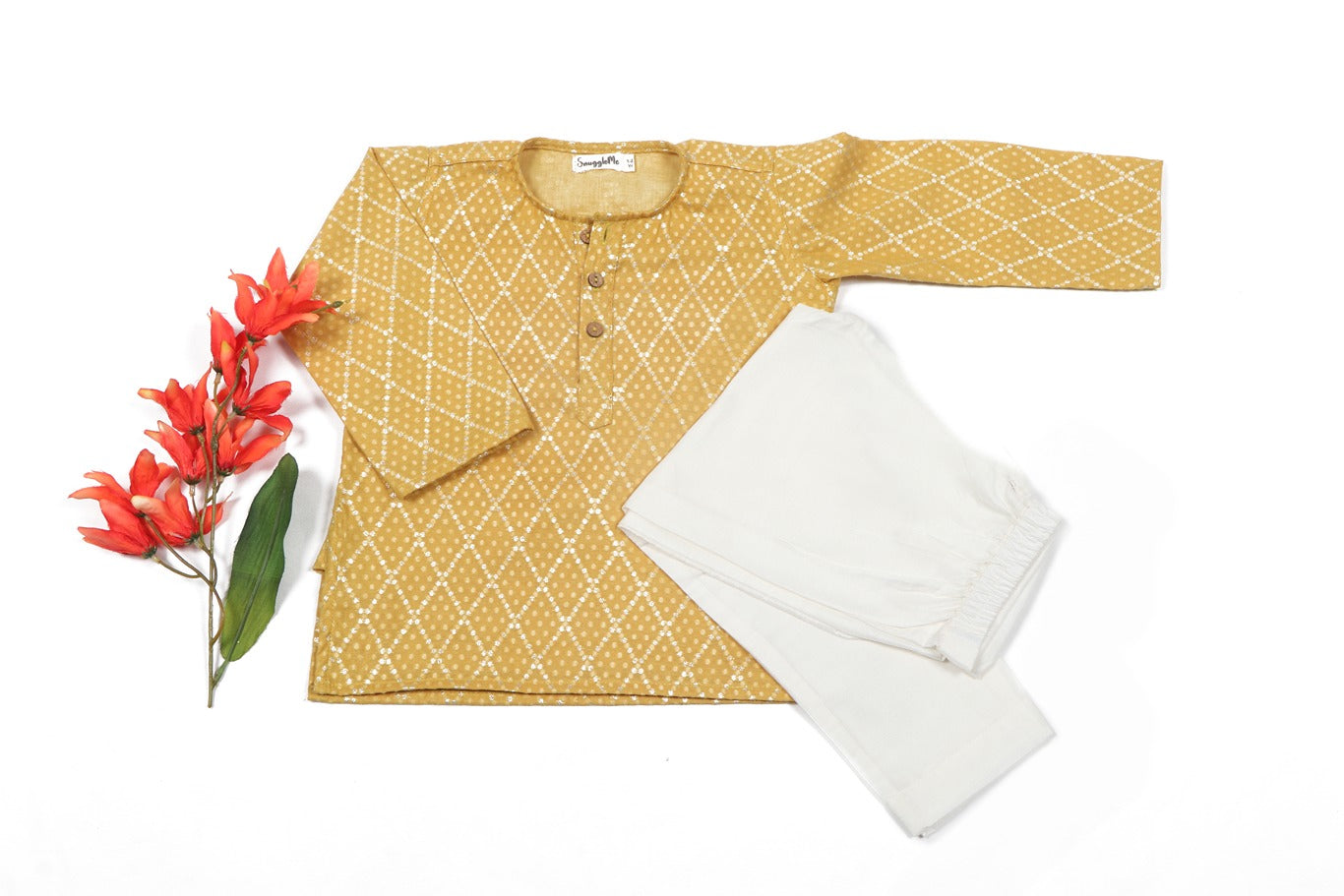 Saffron Festive Kurta with Pants