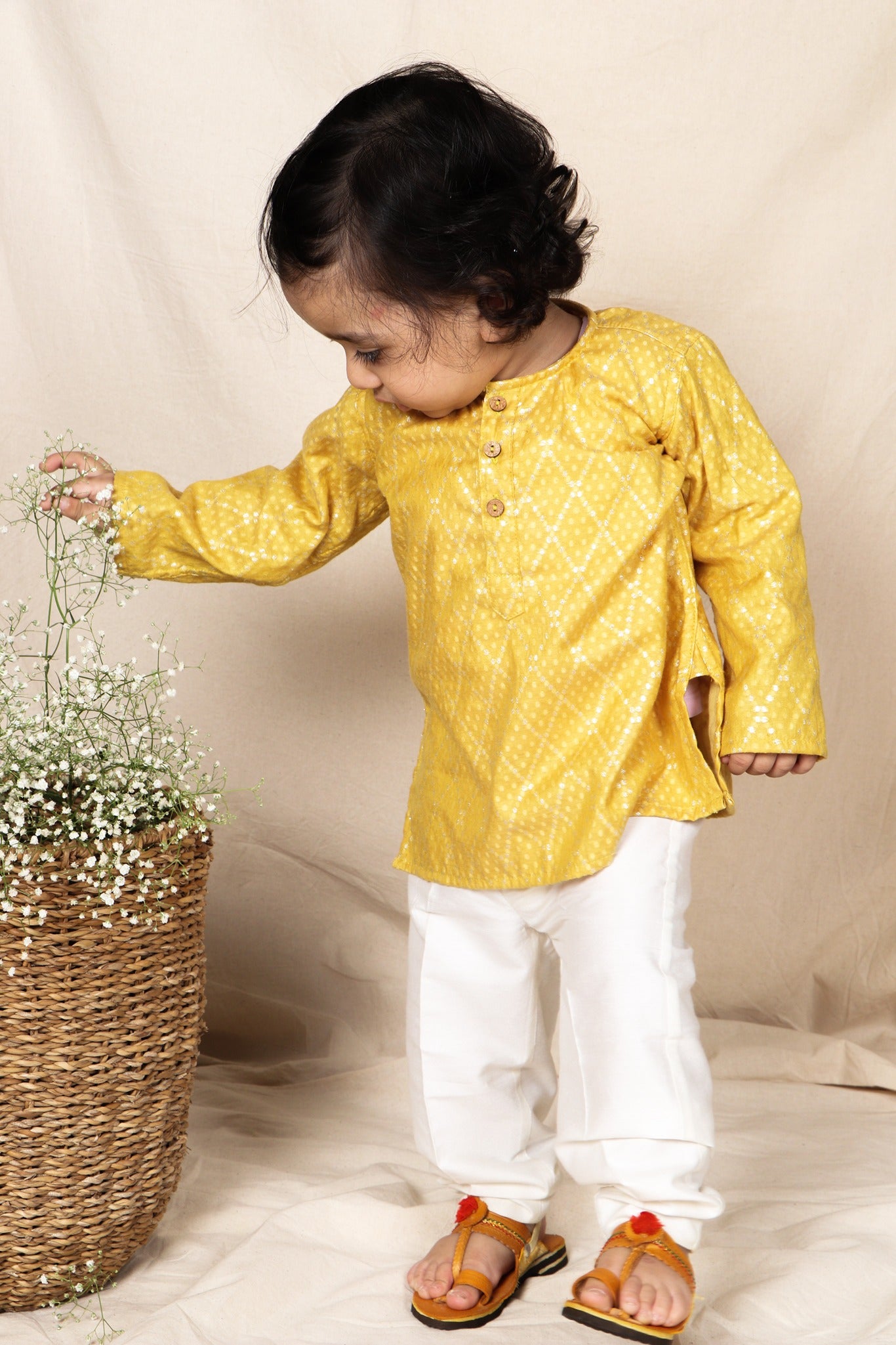 Saffron Festive Kurta with Pants