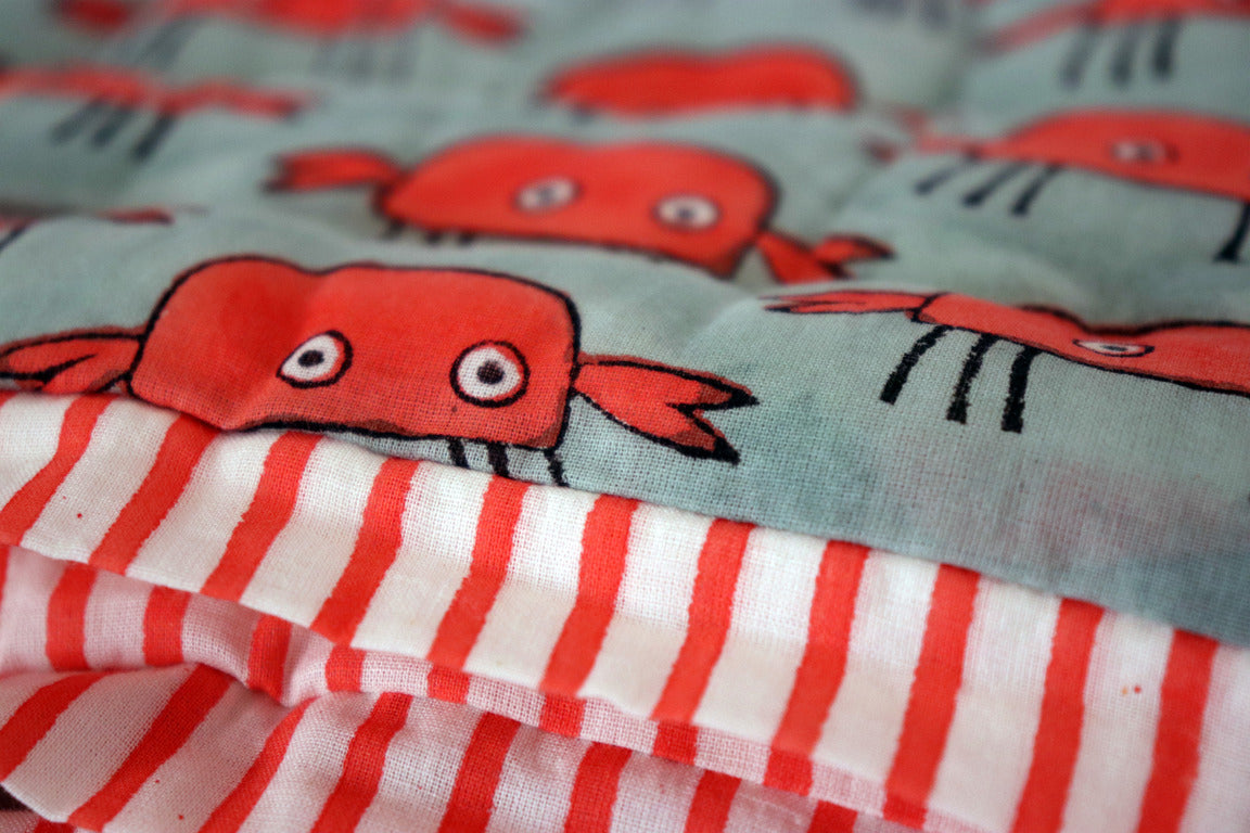 Ravishing Red Crab Baby Quilt