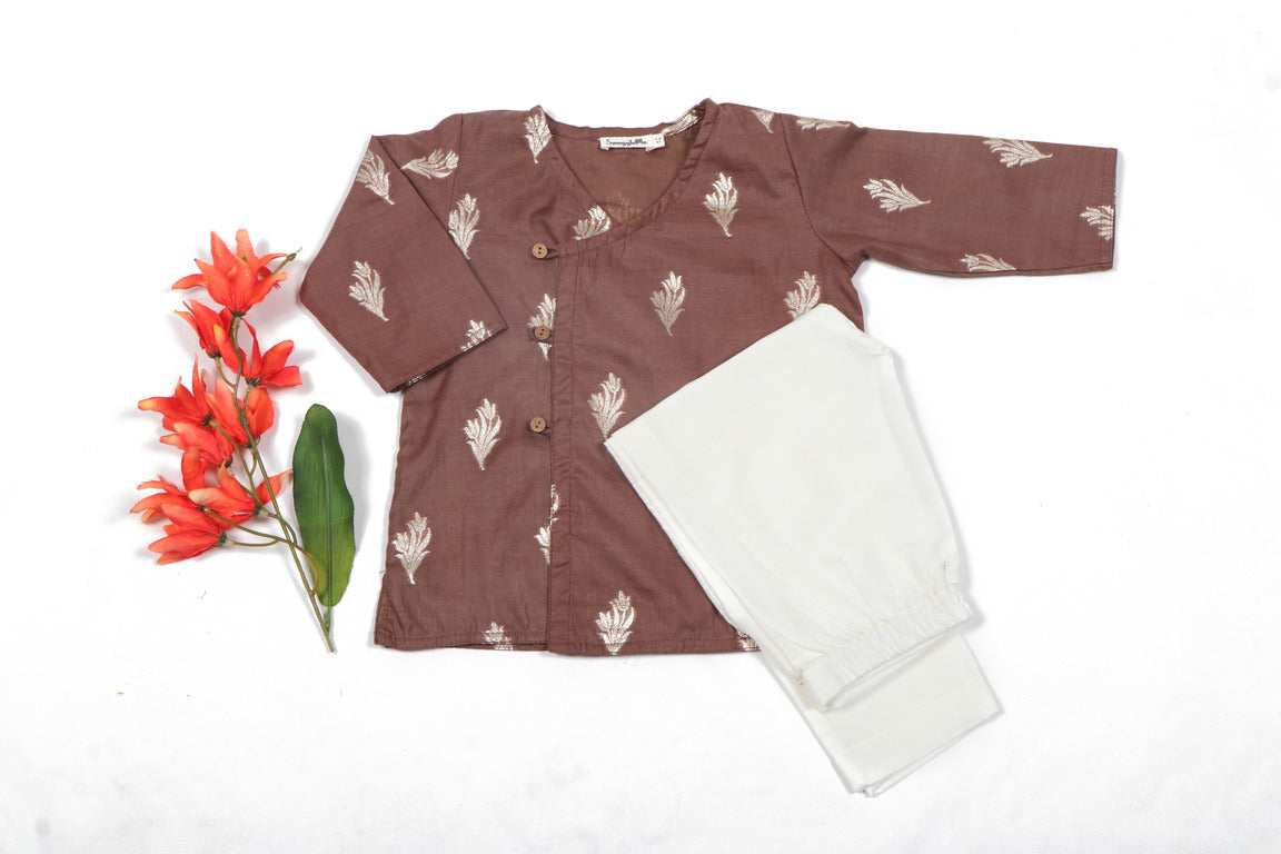 Chocolaty Tulip Angrakha with Trousers