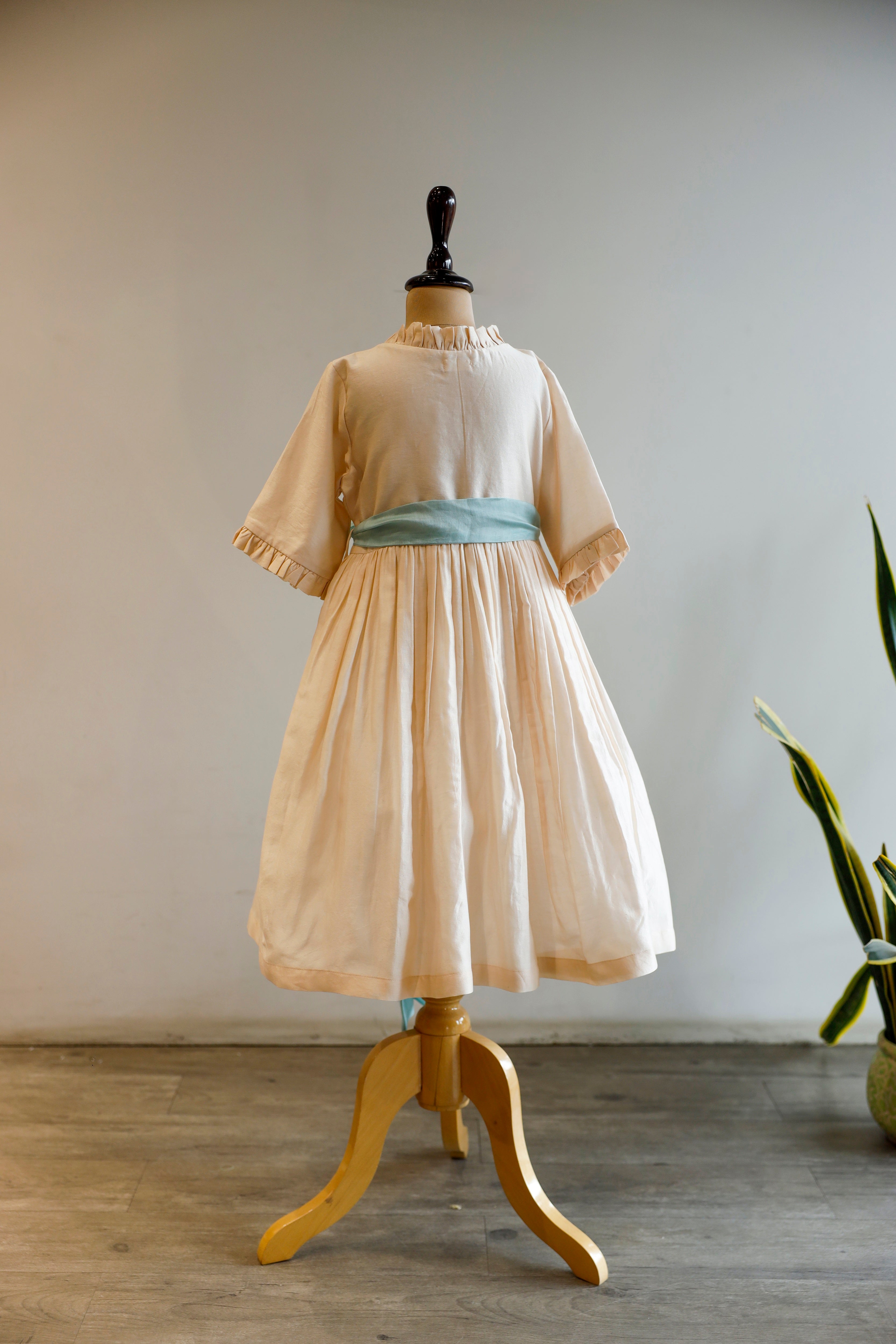 Bloom Embellished Bow Knot Dress - Ivory