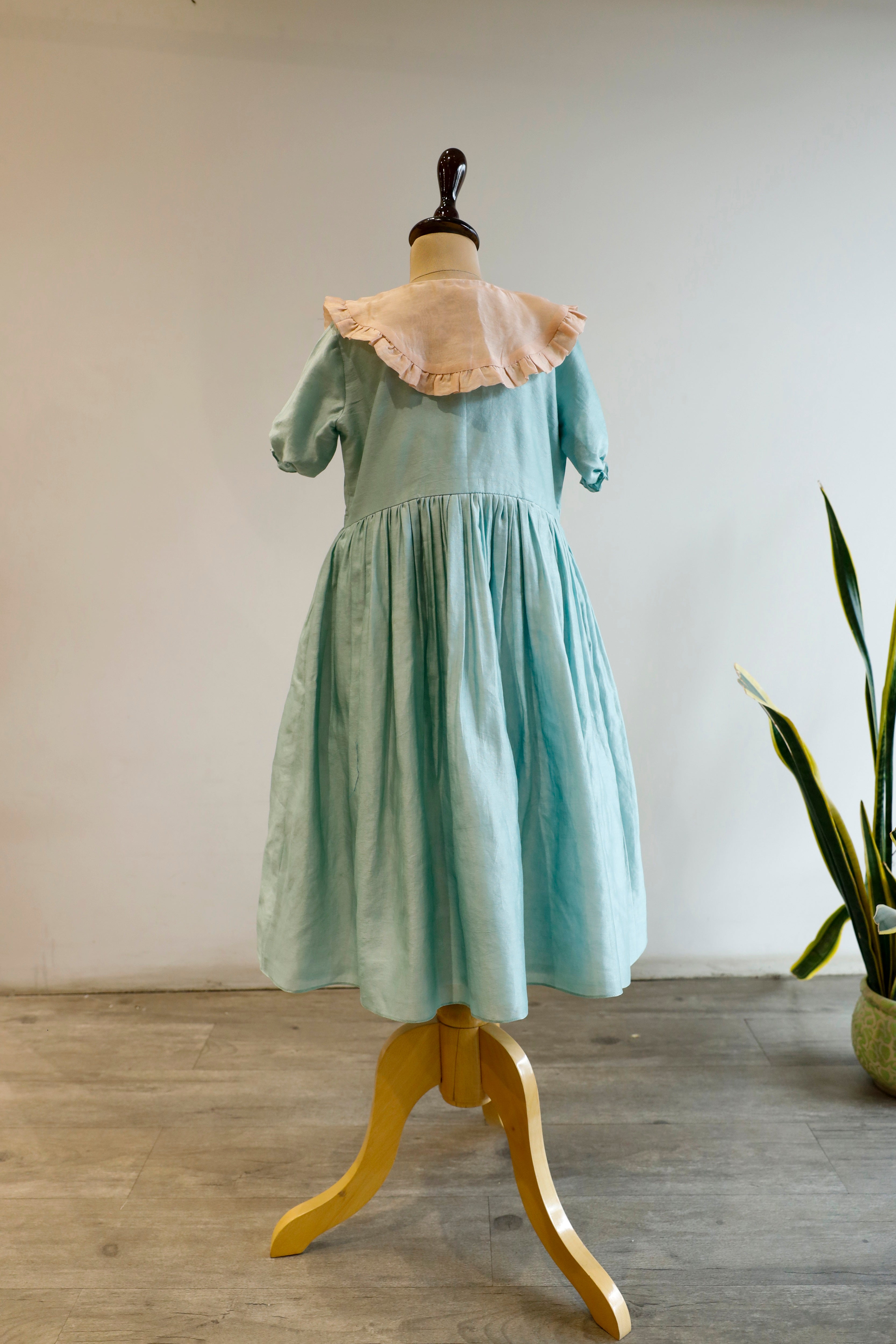 Bloom Embellished Dress - Blue