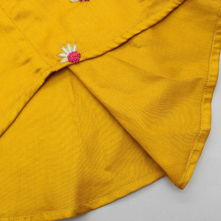 Yellow Booti Shirt Kurta Set