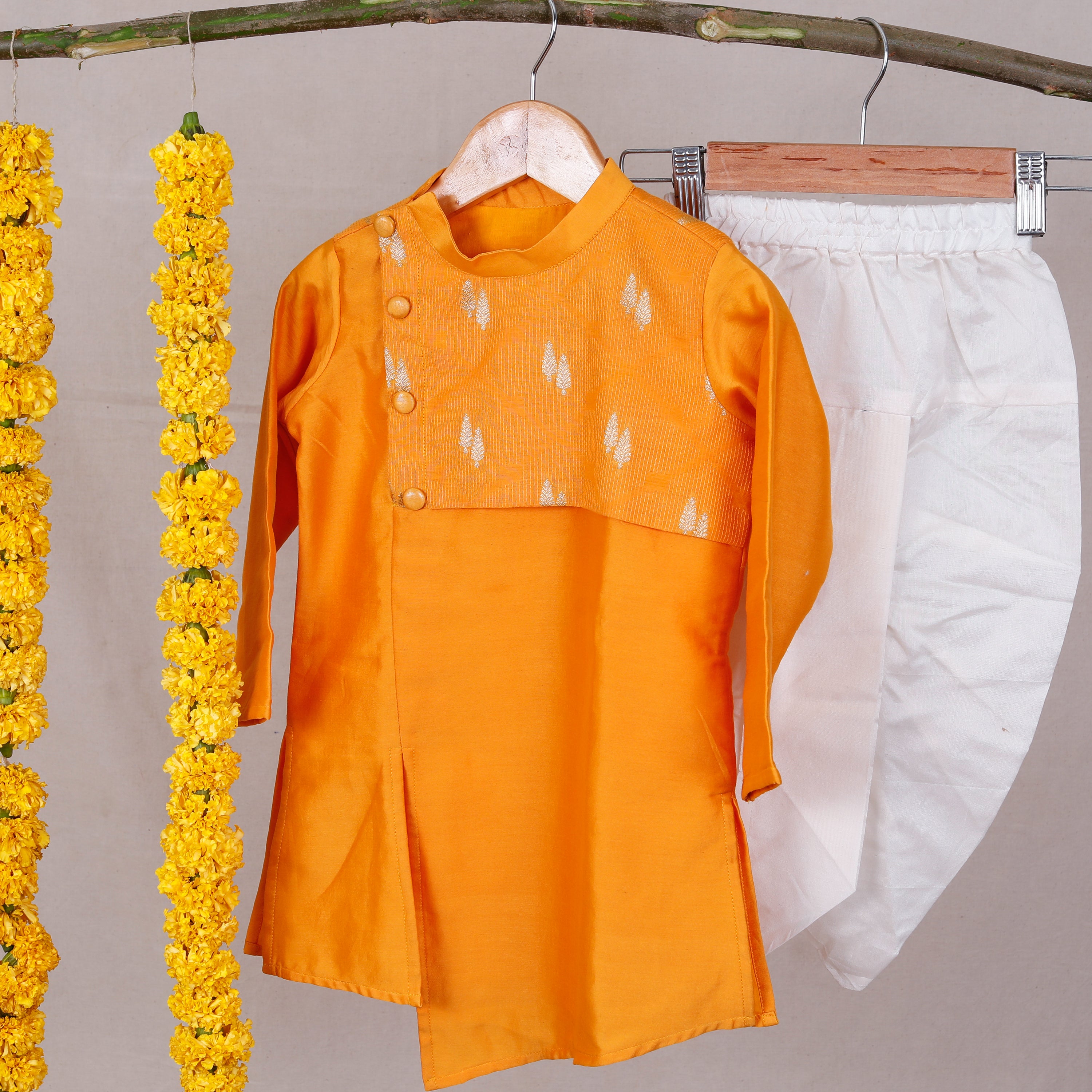 Marigold Kurta Dhoti Set for Boys