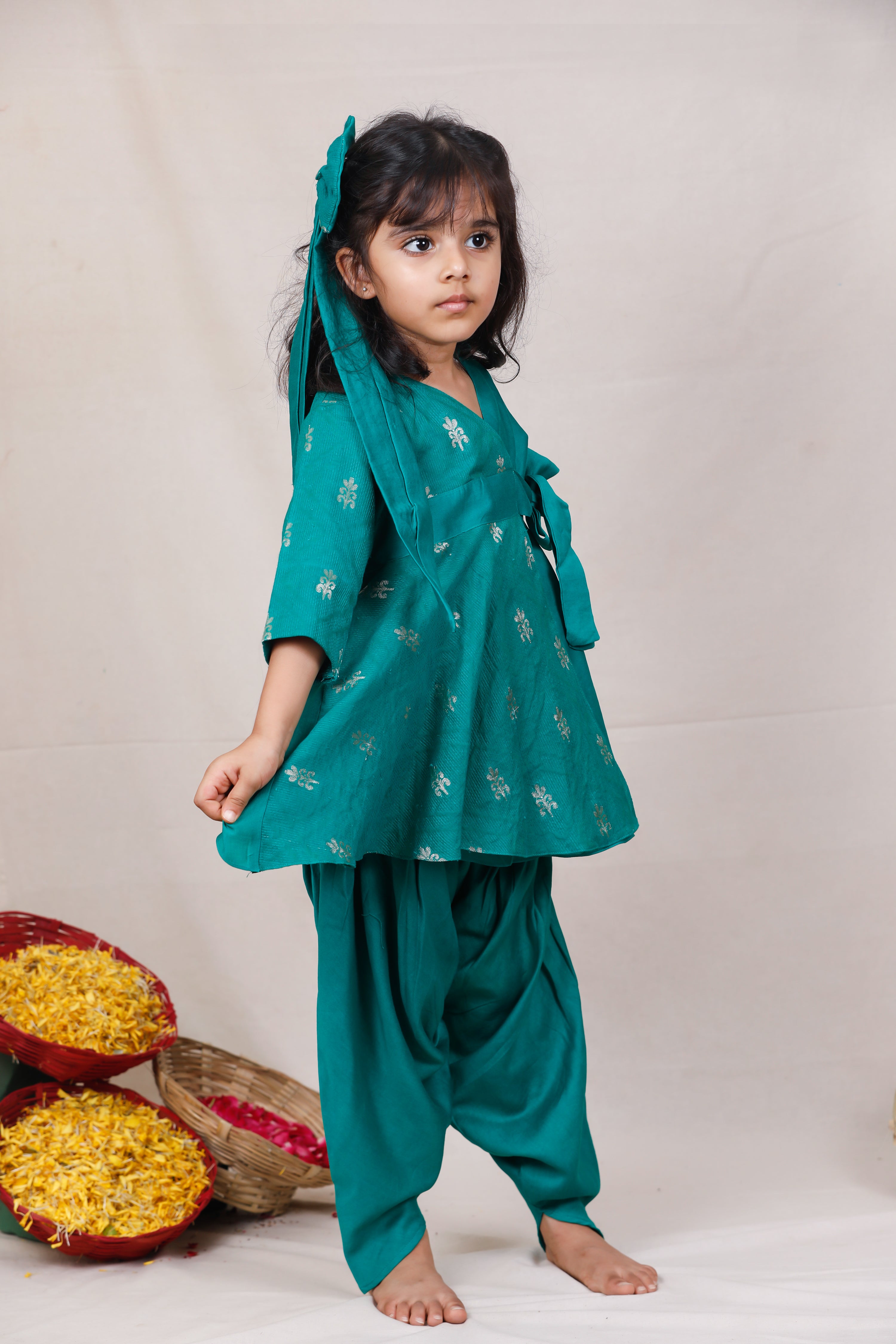 Garden Glow Kurta Set for Girls