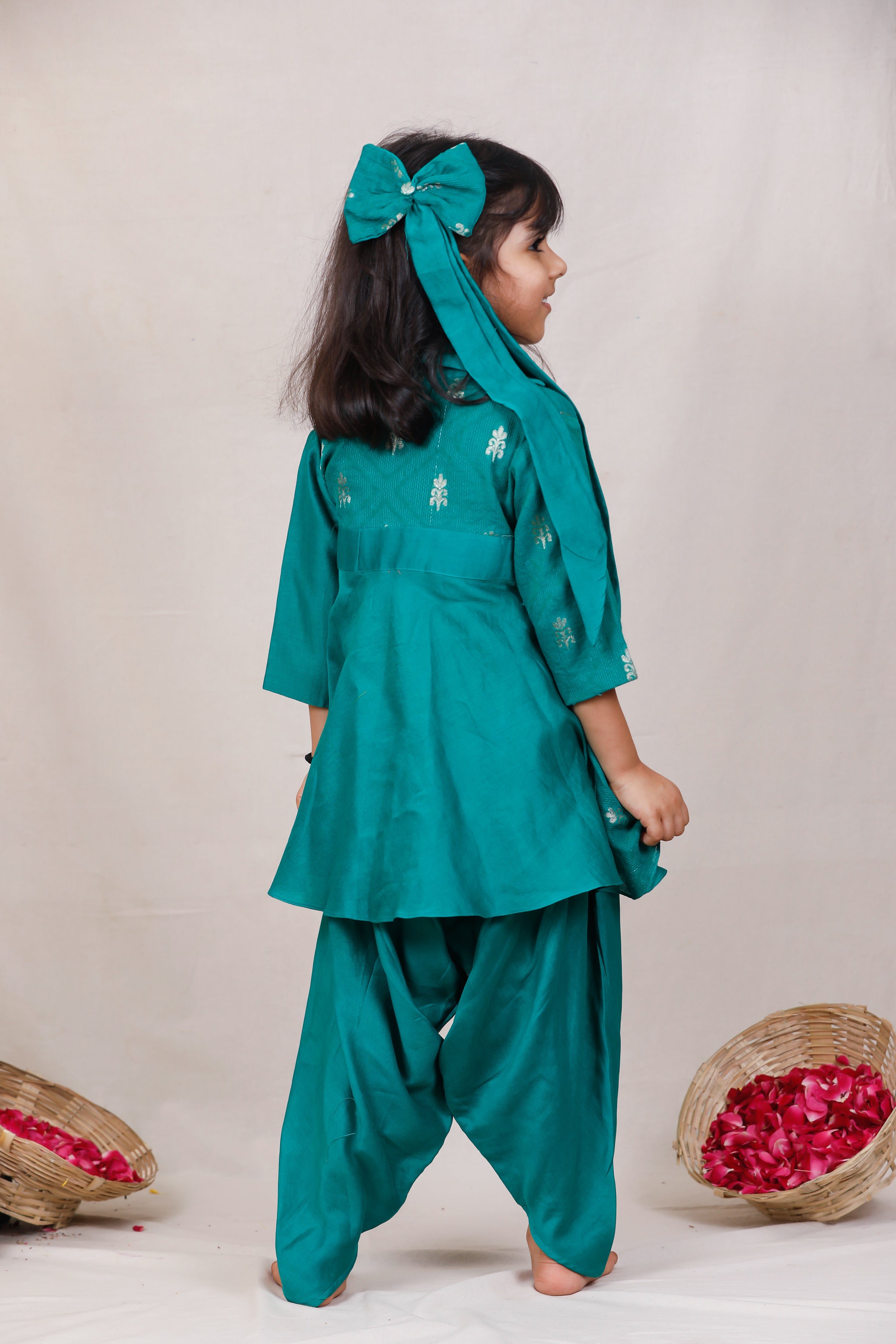 Garden Glow Kurta Set for Girls