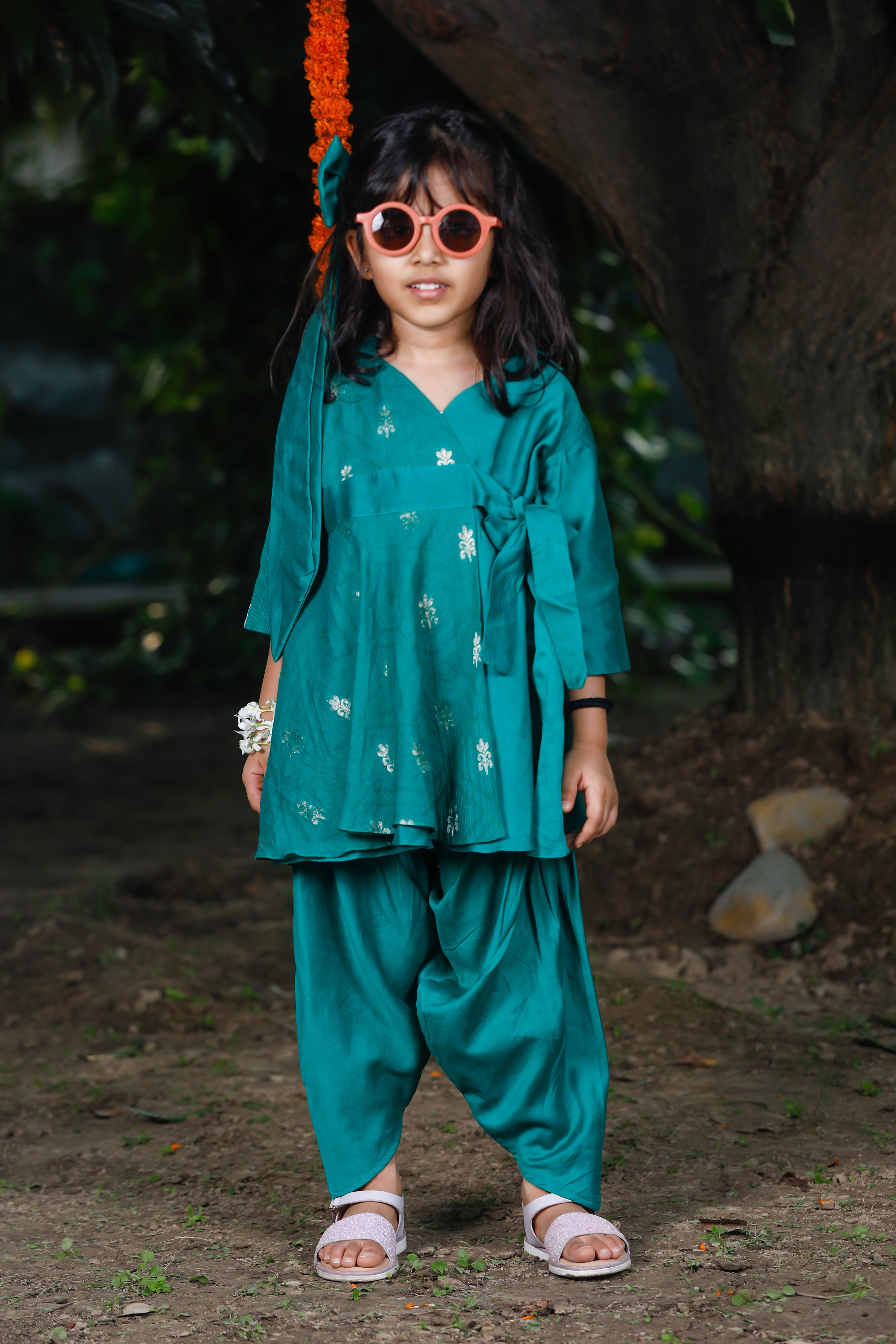 Garden Glow Kurta Set for Girls