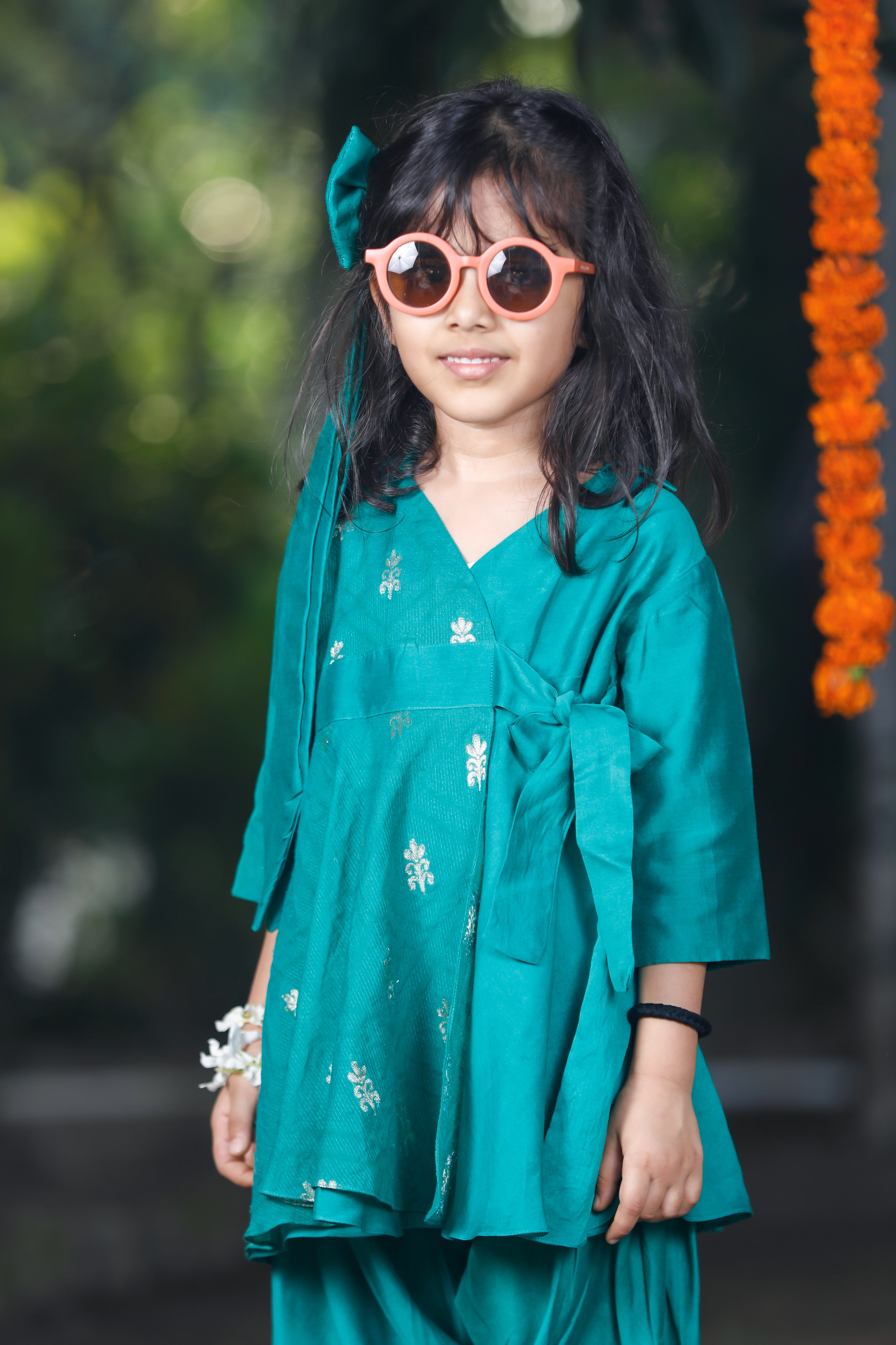 Garden Glow Kurta Set for Girls