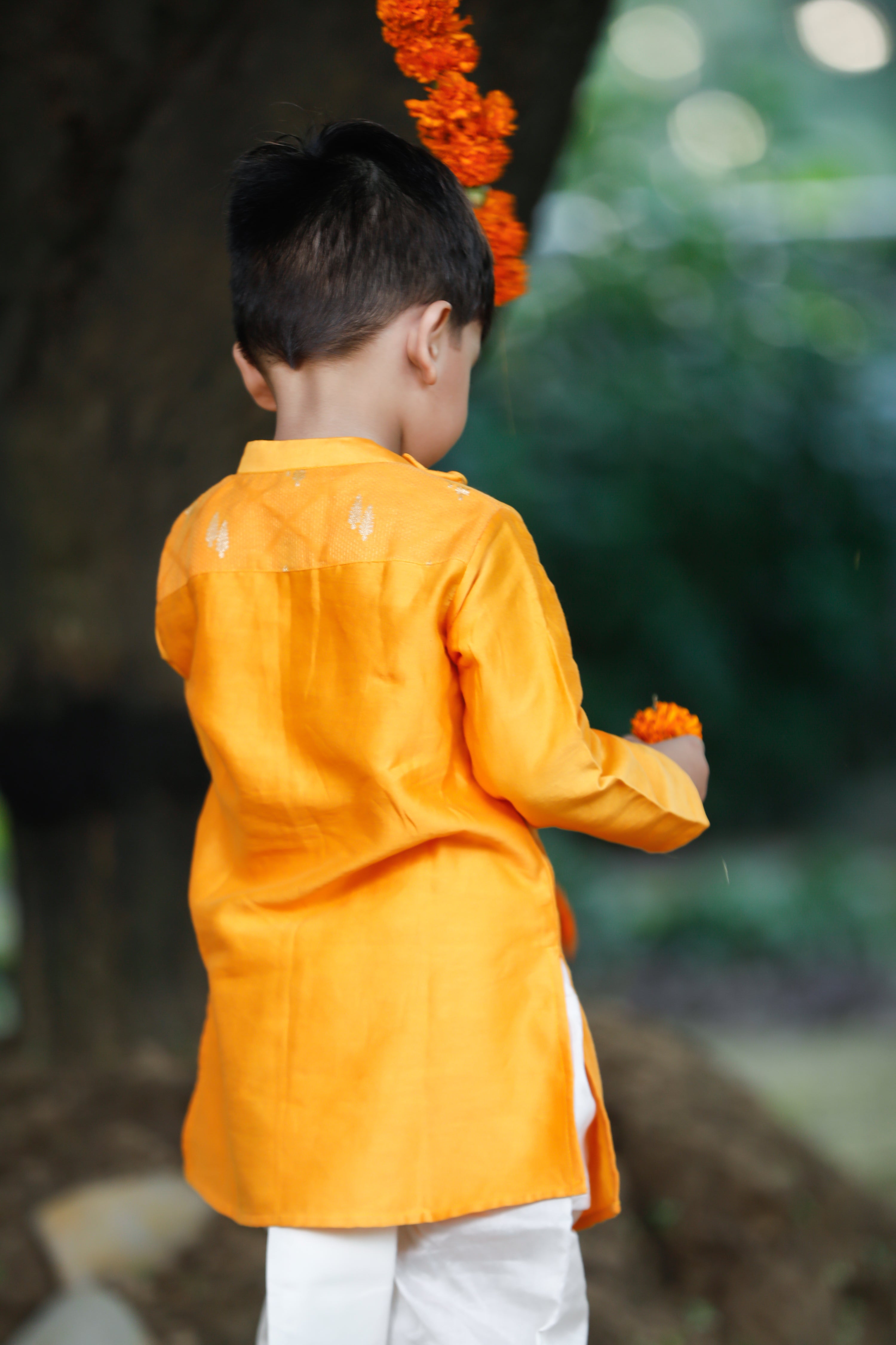 Marigold Kurta Dhoti Set for Boys