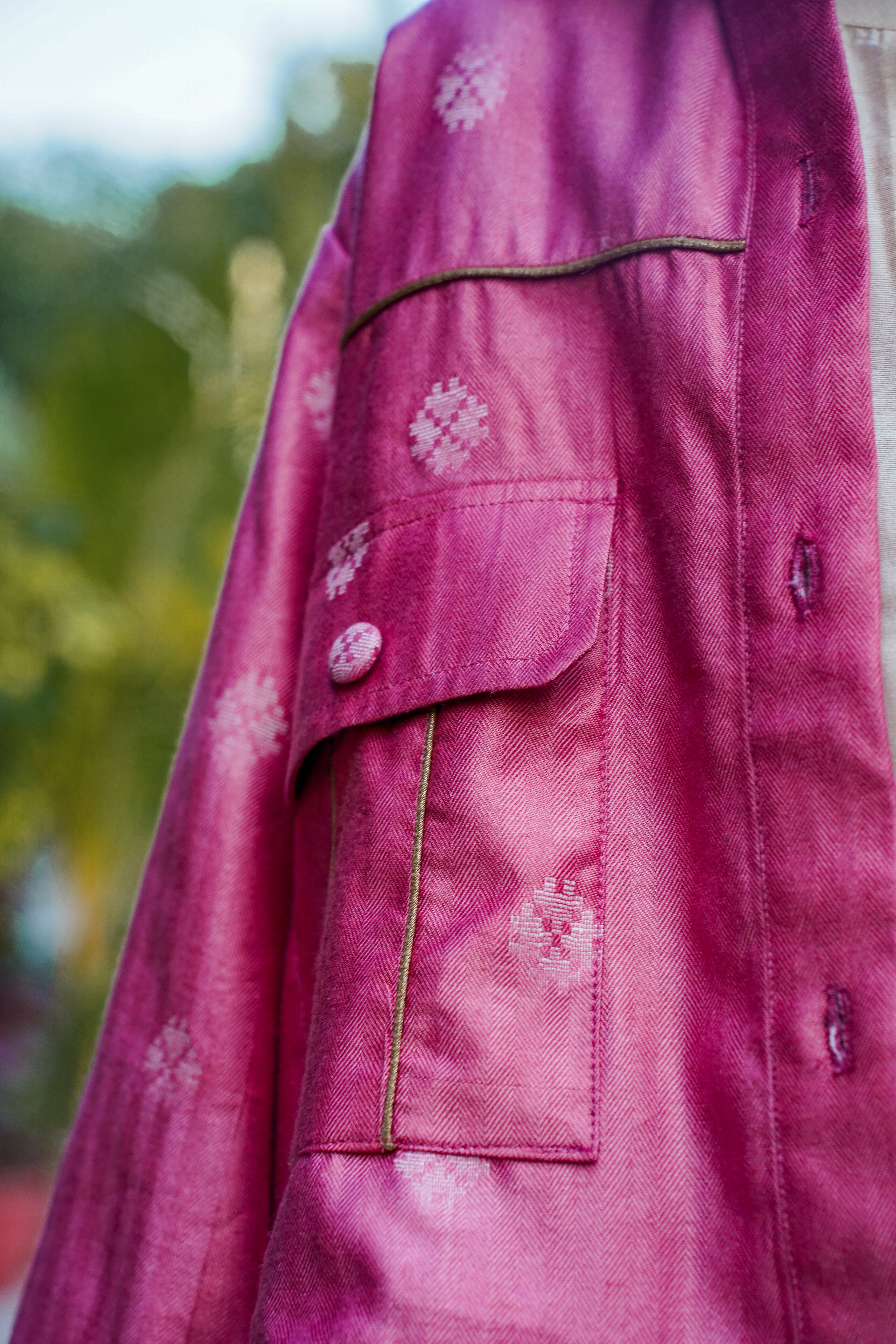 Pink Panache: Unisex Loose Fit Jacket & Ethnic Set for Kids