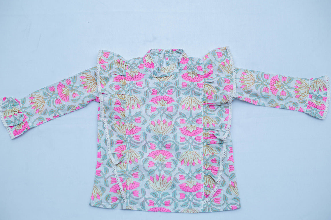 Floral Frill Top for girls