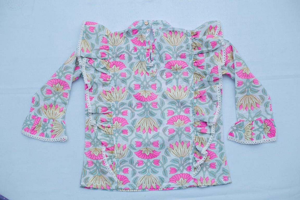 Floral Frill Top for girls