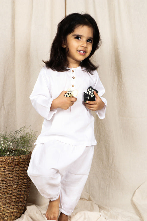 Nayasi Womens White Cotton Blend Printed Kurta Trouser Set with Dupatta  (NYK-RX-20 BU-WHTPINK-S) : Amazon.in: Fashion